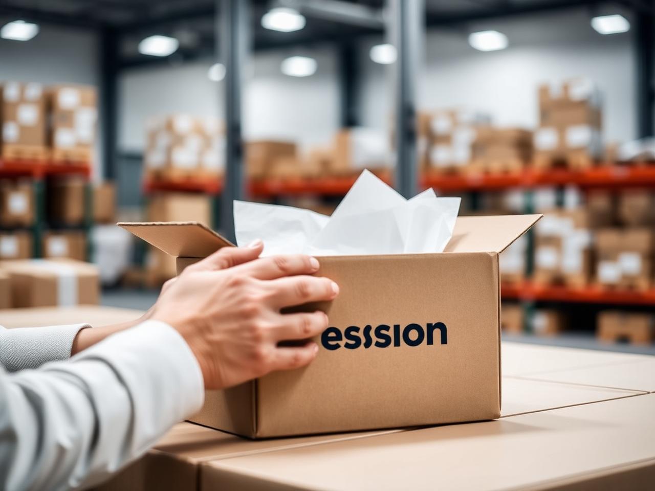 Emballage soigné d'une commande