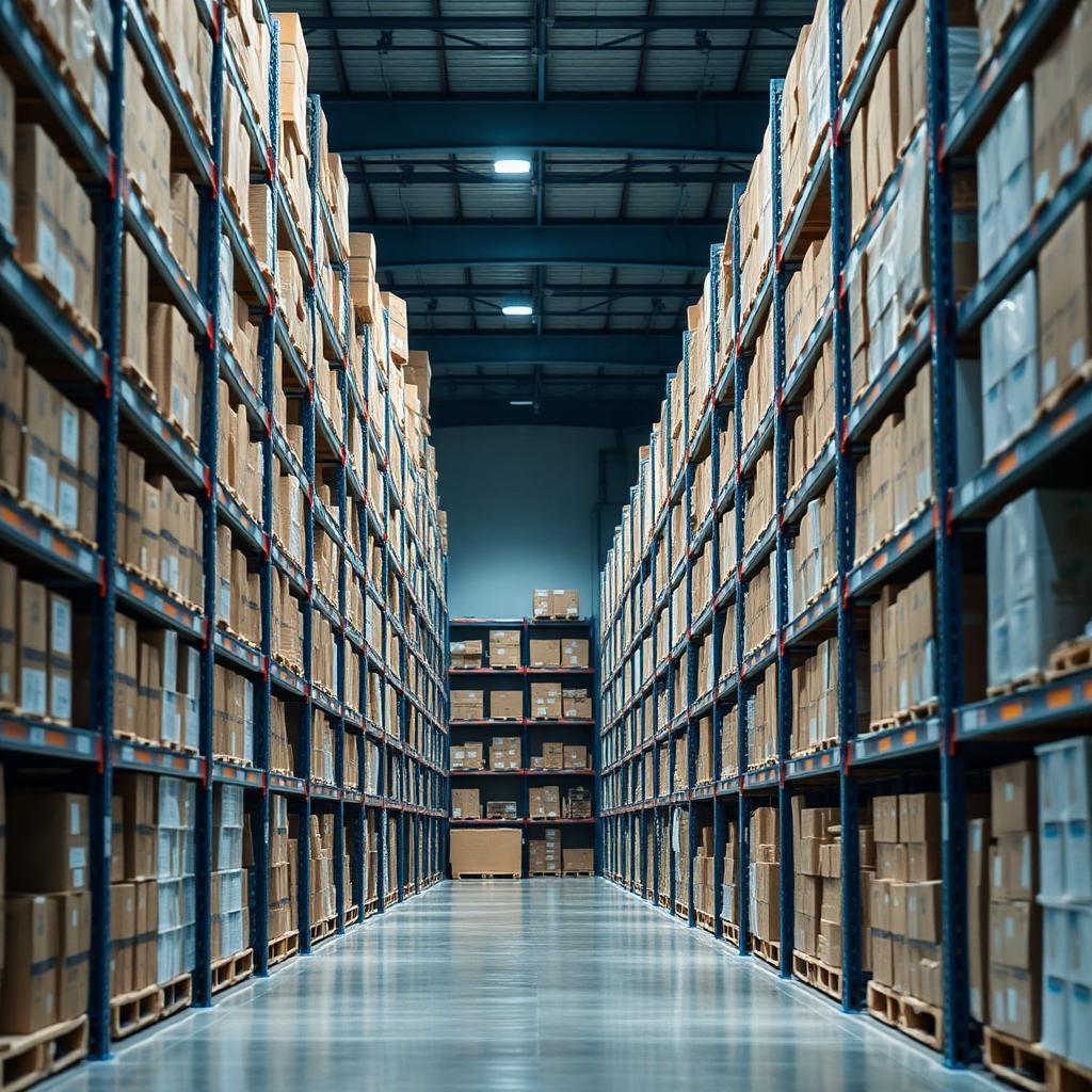 Vue d'un entrepôt logistique